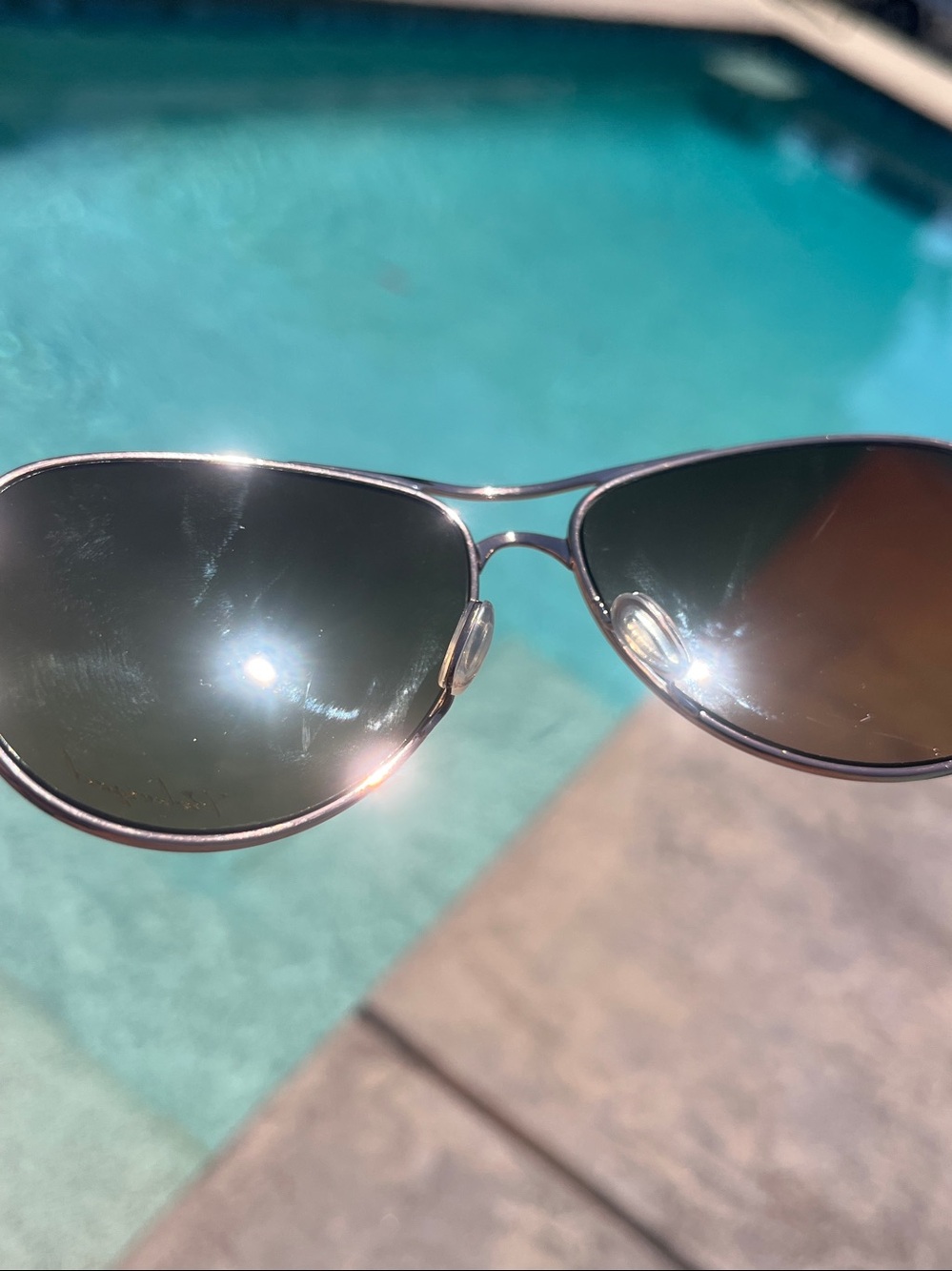 Oakley Feedback Rose Gold Aviator Sunglasses - Picture 14 of 16